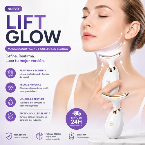 LiftGlow- Masajeador Facial para el Cuello Blanco