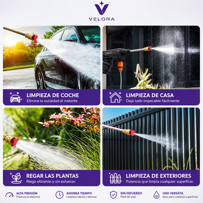 AquaForce™ - Pistola Alta Presión Profesional Portátil Doble Batería