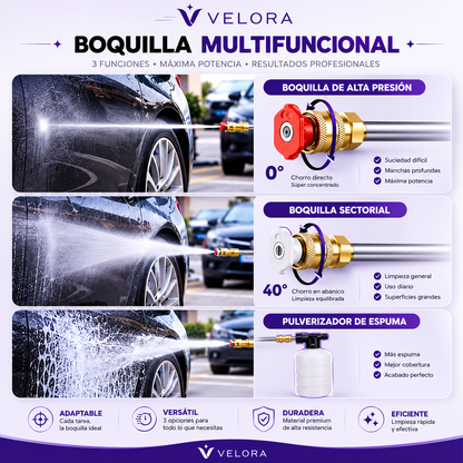 AquaForce™ - Pistola Alta Presión Profesional Portátil Doble Batería